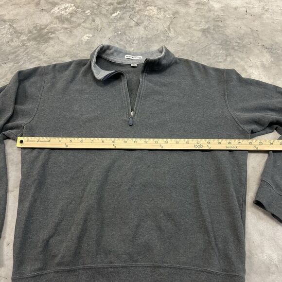 Peter Millar 1/4 Zip Pullover Sweater Men's Size Medium Gray - Picture 5 of 6
